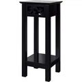 eHemco Plant Decorating Stand End Table Side Table with Storage Shelf, 10 by 10 by 23.7 Inches