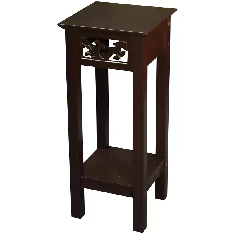 Table d'appoint/de chevet avec étagère de rangement pour plantes, 25,4 x 25,4 x 60,2 cm