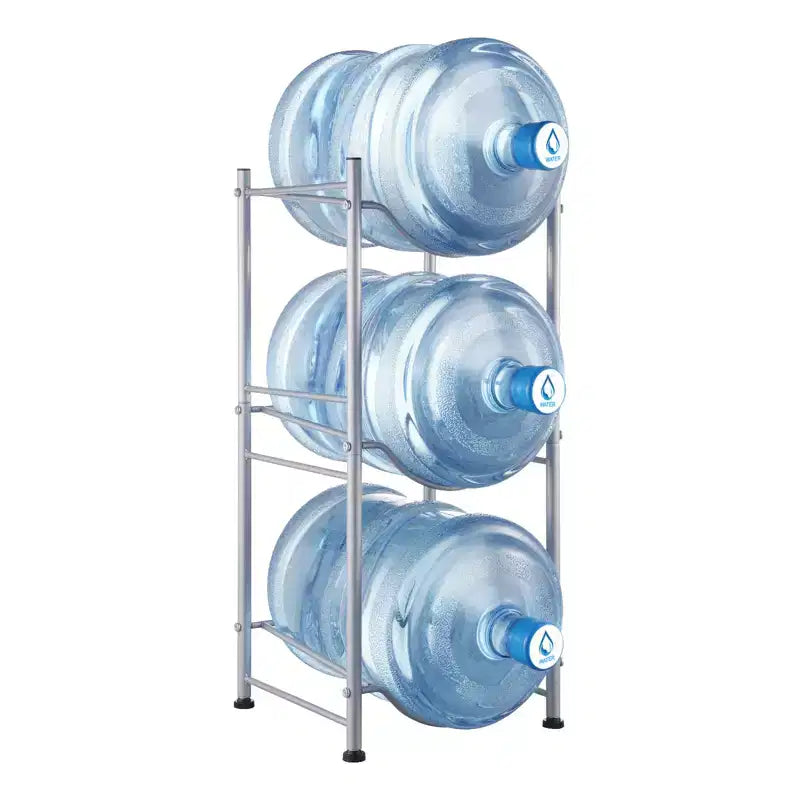 VEVOR 3 Tiers Water Jug Holder, 5 Gallon Water Bottle Holder, Single Row Water Bottle Rack for 3 Bottles, Heavy Duty Water Jug Rack