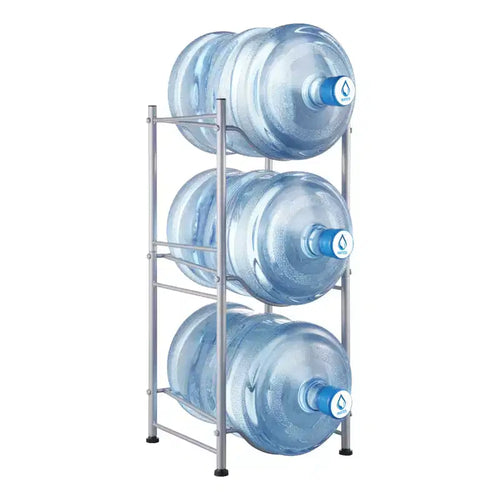 VEVOR 3 Tiers Water Jug Holder, 5 Gallon Water Bottle Holder, Single Row Water Bottle Rack for 3 Bottles, Heavy Duty Water Jug Rack