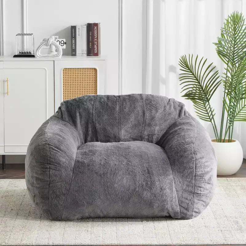Christopher Knight Home Maeve Indoor Modern Versatile Faux Fur Bean Bag with Backrest