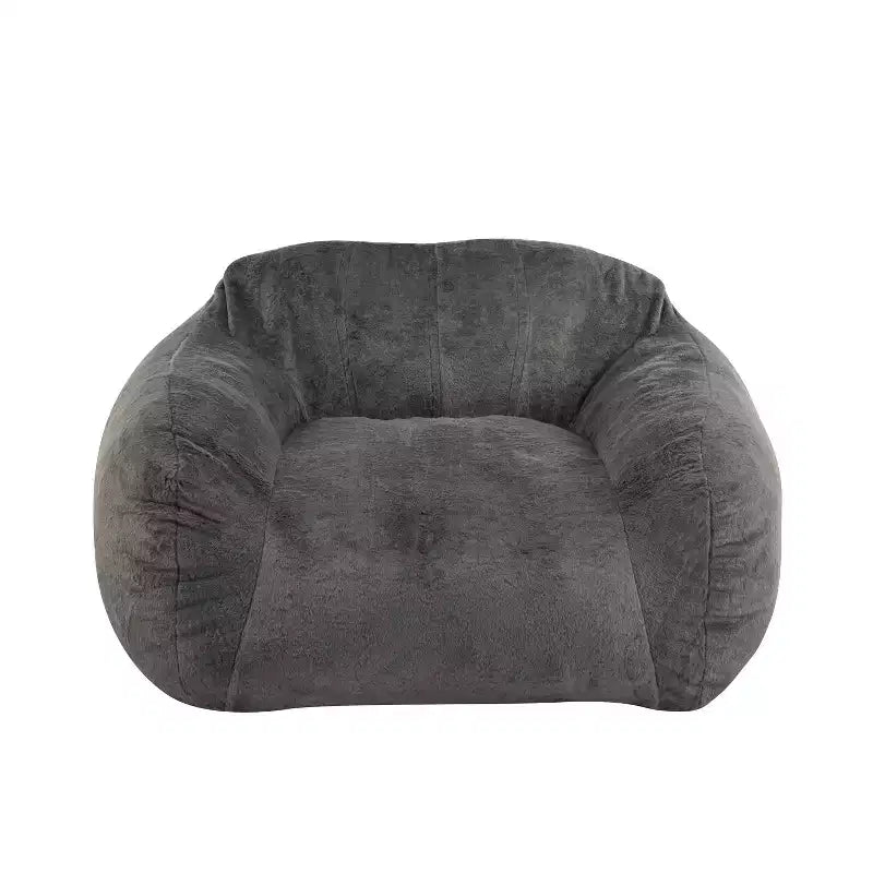 Pouf poire intérieur moderne et polyvalent en fausse fourrure avec dossier