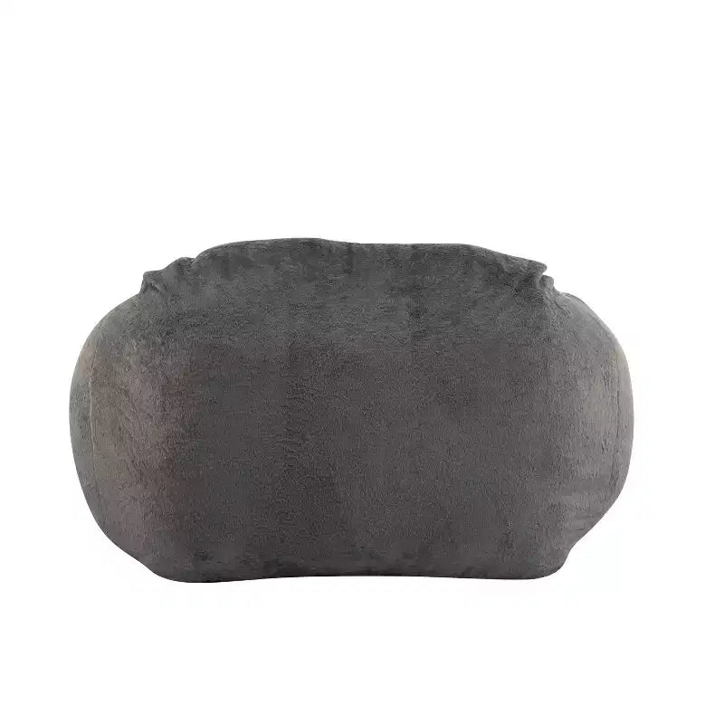 Pouf poire intérieur moderne et polyvalent en fausse fourrure avec dossier