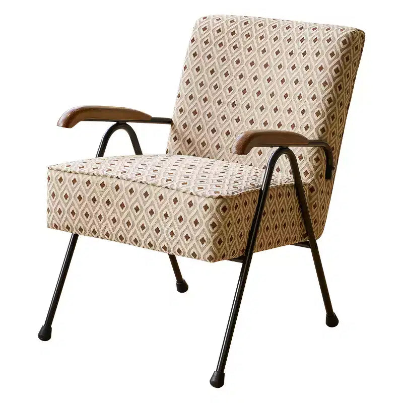 Fauteuil en tissu coloré à motifs - Chaise d'appoint moderne à dossier haut