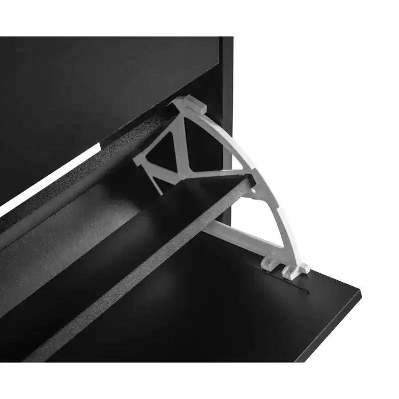 Meuble à chaussures moderne avec détails en rotin, cadre en MDF, pieds en bois de pin et 1 tiroir + 2 tiroirs basculants, unité de rangement multi-étagères