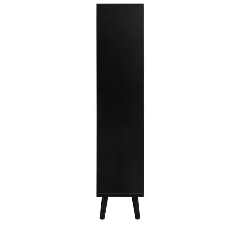 Meuble à chaussures moderne avec détails en rotin, cadre en MDF, pieds en bois de pin et 1 tiroir + 2 tiroirs basculants, unité de rangement multi-étagères