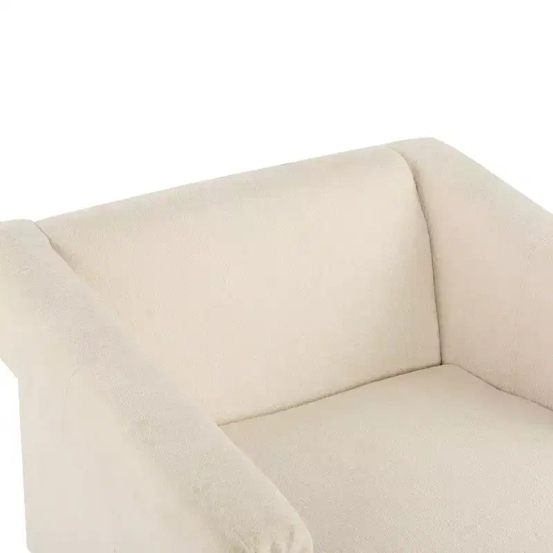 Fauteuil d'appoint moderne 34 avec revêtement confortable, coussins profonds, bois massif, fauteuil du milieu du siècle pour salon, chambre, salle d'attente
