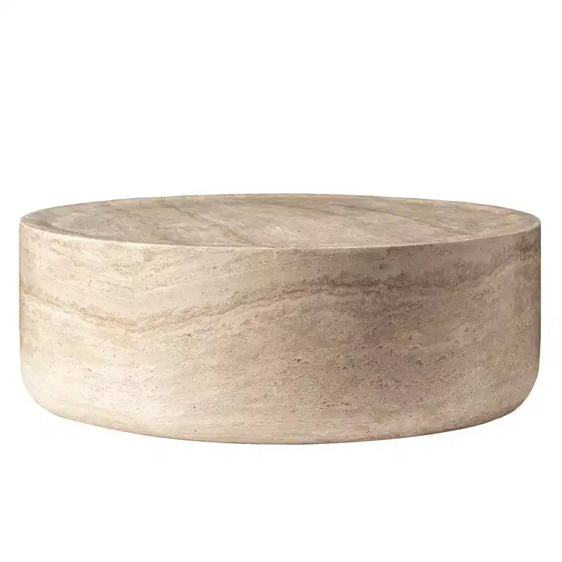 Table basse ronde - Table d'appoint décorative intérieure et extérieure pour salon, terrasse, balcon ou jardin, design moderne
