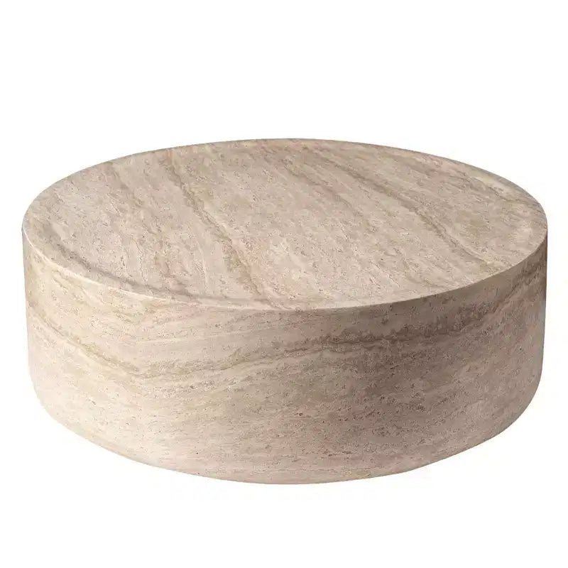 Table basse ronde - Table d'appoint décorative intérieure et extérieure pour salon, terrasse, balcon ou jardin, design moderne