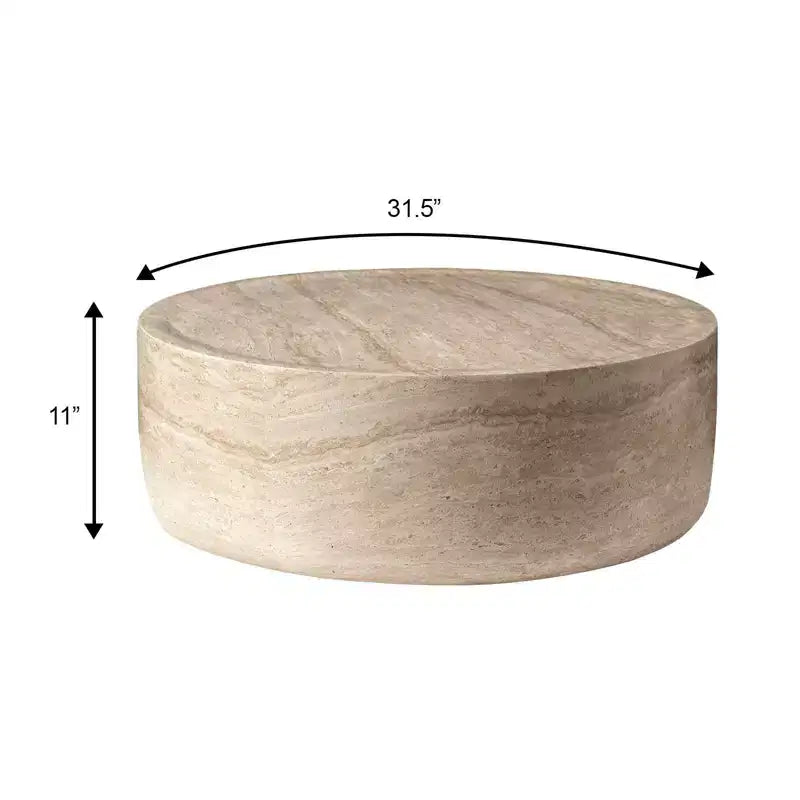 Table basse ronde - Table d'appoint décorative intérieure et extérieure pour salon, terrasse, balcon ou jardin, design moderne