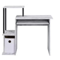 HomeRoots 37 Antiqued White Computer Desk