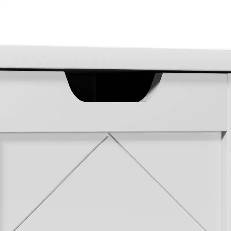 Meuble de rangement de salle de bain, meuble bas autoportant avec 3/4 tiroirs et 2 étagères réglables, blanc