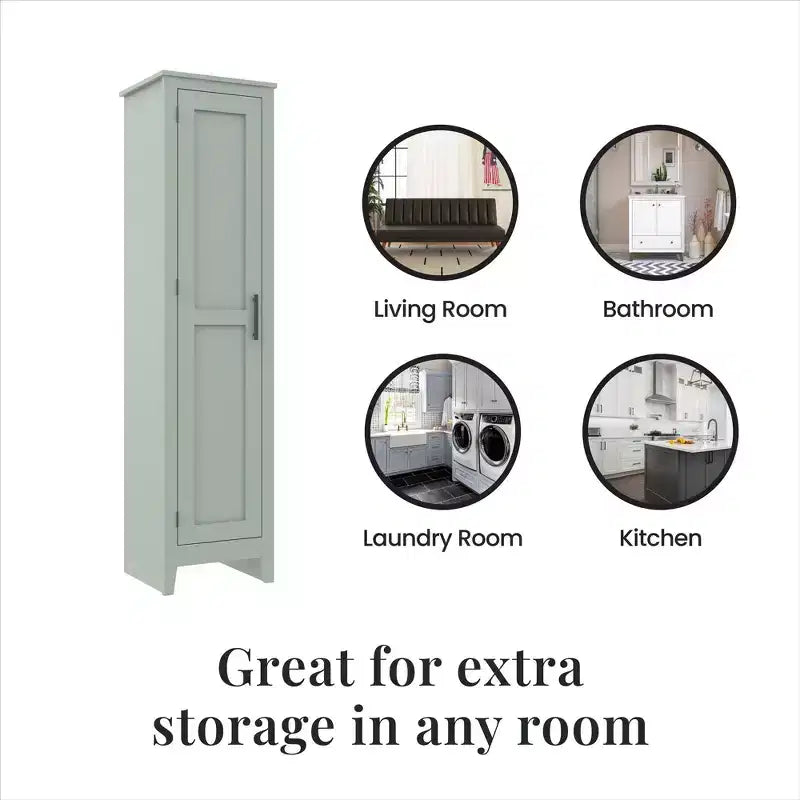 Armoire de rangement à porte unique style ferme