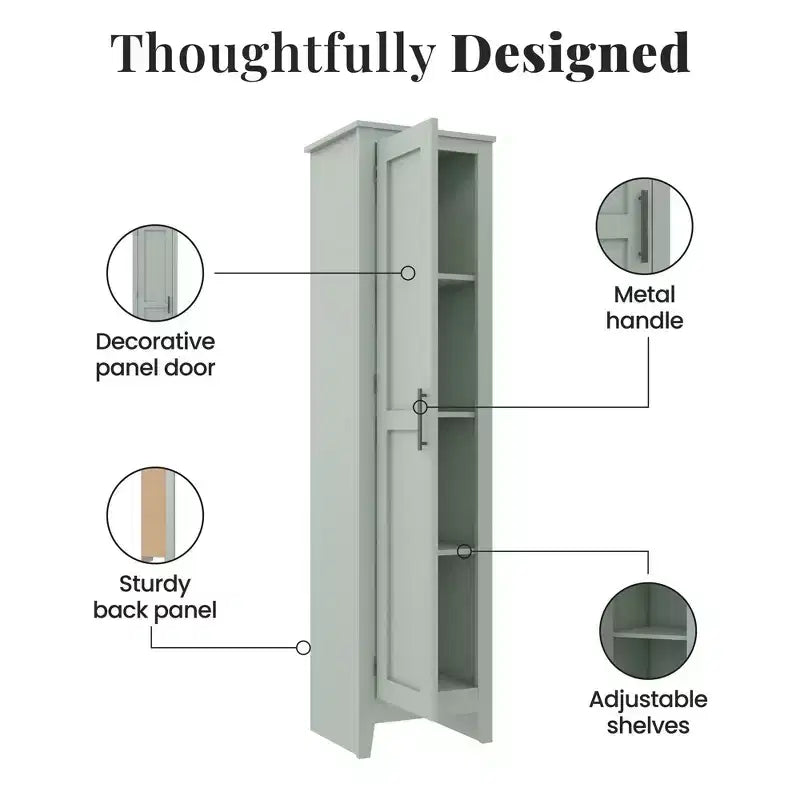 Armoire de rangement à porte unique style ferme