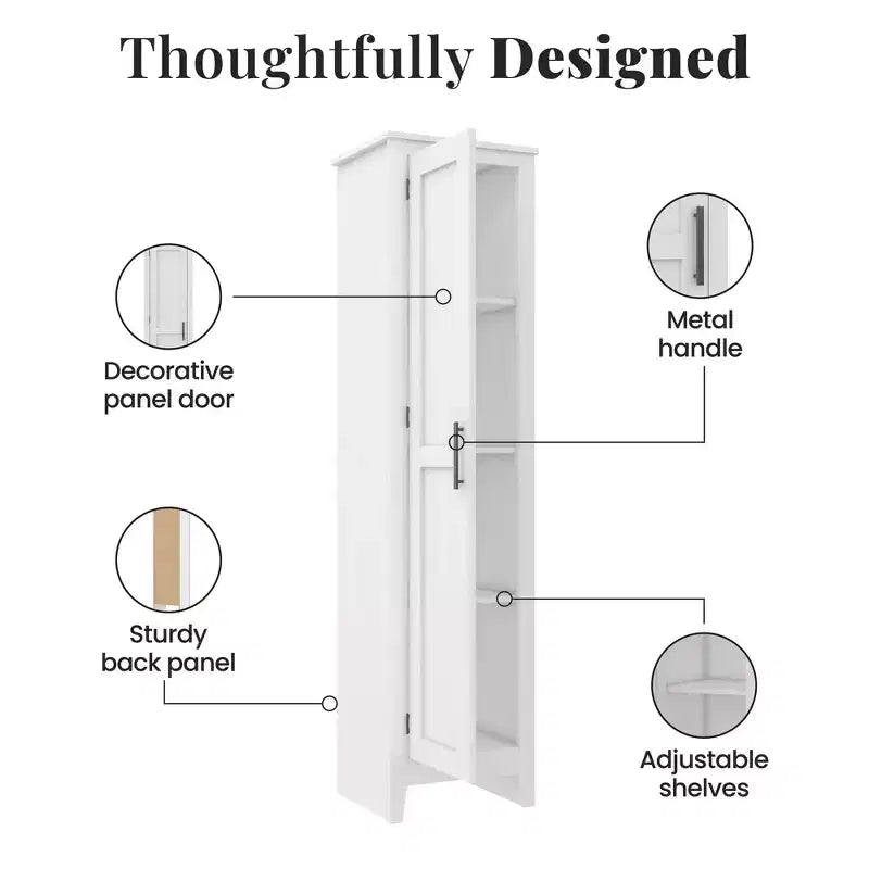 Armoire de rangement à porte unique style ferme