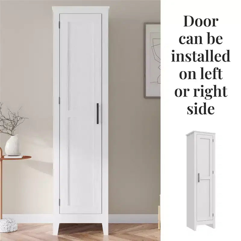 Armoire de rangement à porte unique style ferme