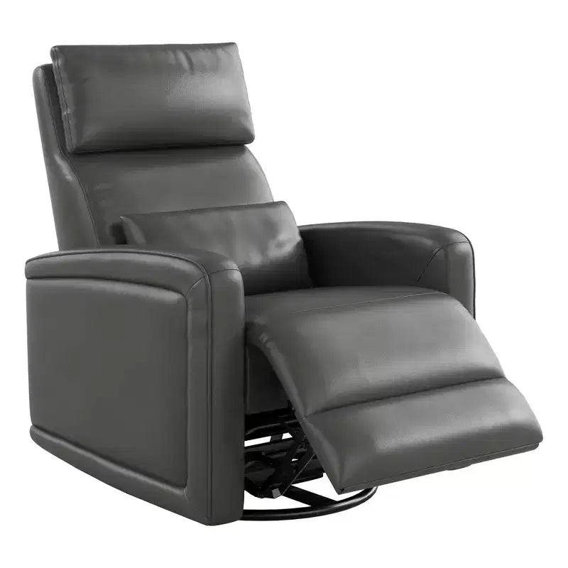 Fauteuil inclinable manuel, fauteuil à bascule pivotant à 360°, canapé simple en similicuir, fauteuil inclinable moderne à dossier haut, avec dossier ergonomique, pour salon