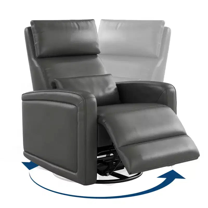 Fauteuil inclinable manuel, fauteuil à bascule pivotant à 360°, canapé simple en similicuir, fauteuil inclinable moderne à dossier haut, avec dossier ergonomique, pour salon