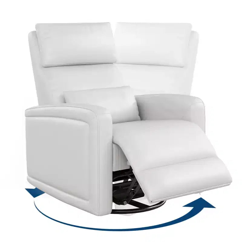 Fauteuil inclinable manuel, fauteuil à bascule pivotant à 360°, canapé simple en similicuir, fauteuil inclinable moderne à dossier haut, avec dossier ergonomique, pour salon