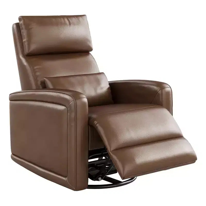 Fauteuil inclinable manuel, fauteuil à bascule pivotant à 360°, canapé simple en similicuir, fauteuil inclinable moderne à dossier haut, avec dossier ergonomique, pour salon