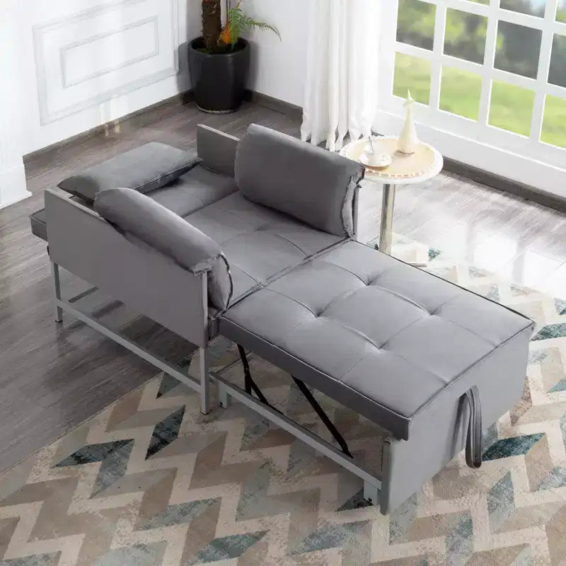 34.3 Fauteuil de lit convertible en velours avec dossier réglable à 3 positions