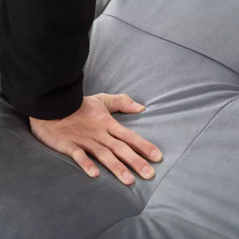 34.3 Fauteuil de lit convertible en velours avec dossier réglable à 3 positions