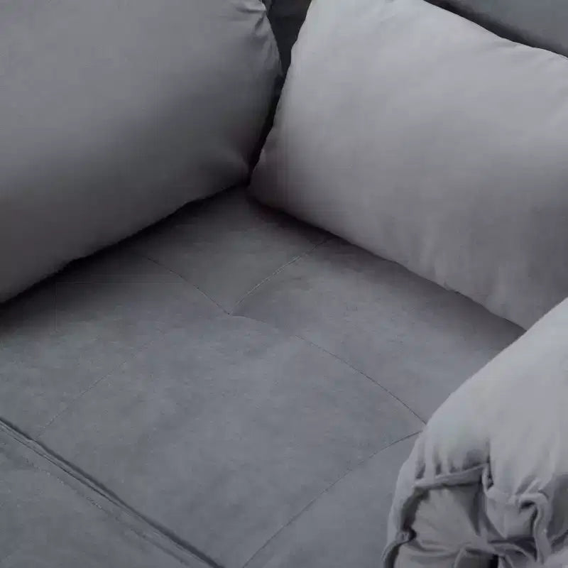34.3 Fauteuil de lit convertible en velours avec dossier réglable à 3 positions