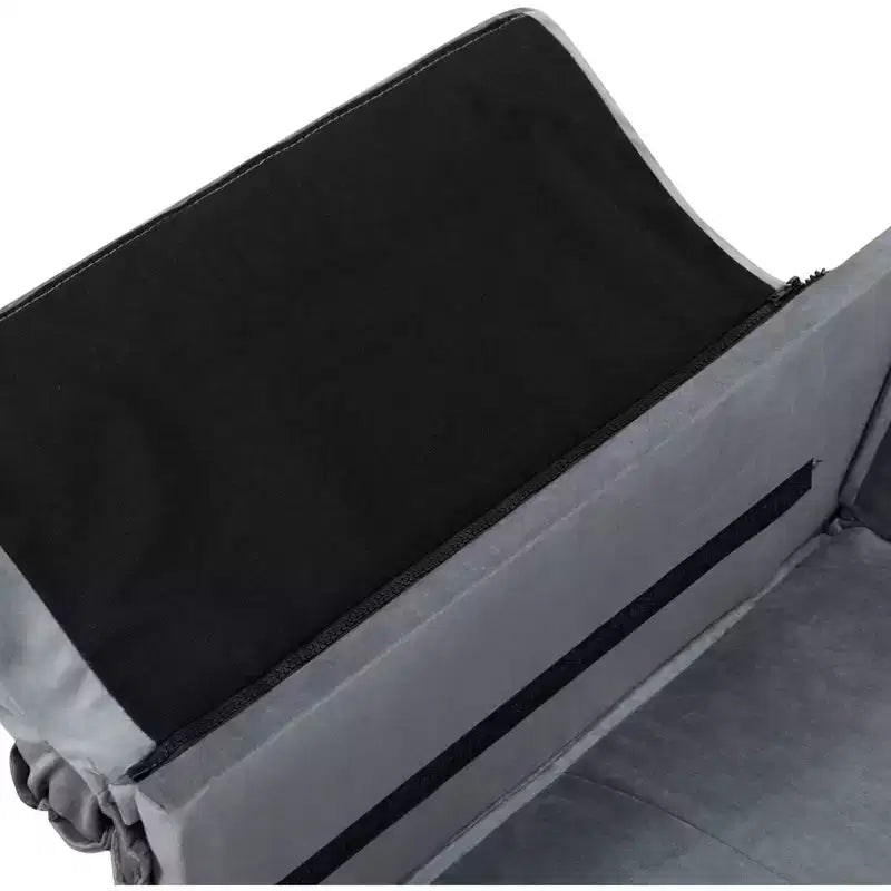 34.3 Fauteuil de lit convertible en velours avec dossier réglable à 3 positions