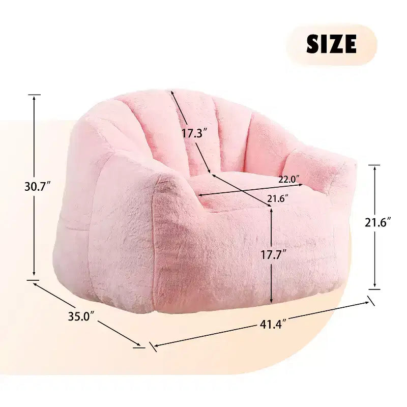 Fauteuil poire avec accoudoirs, rembourré en mousse haute densité. Canapé paresseux, chaise confortable pour adultes dans le salon ou la chambre à coucher pour la lecture.
