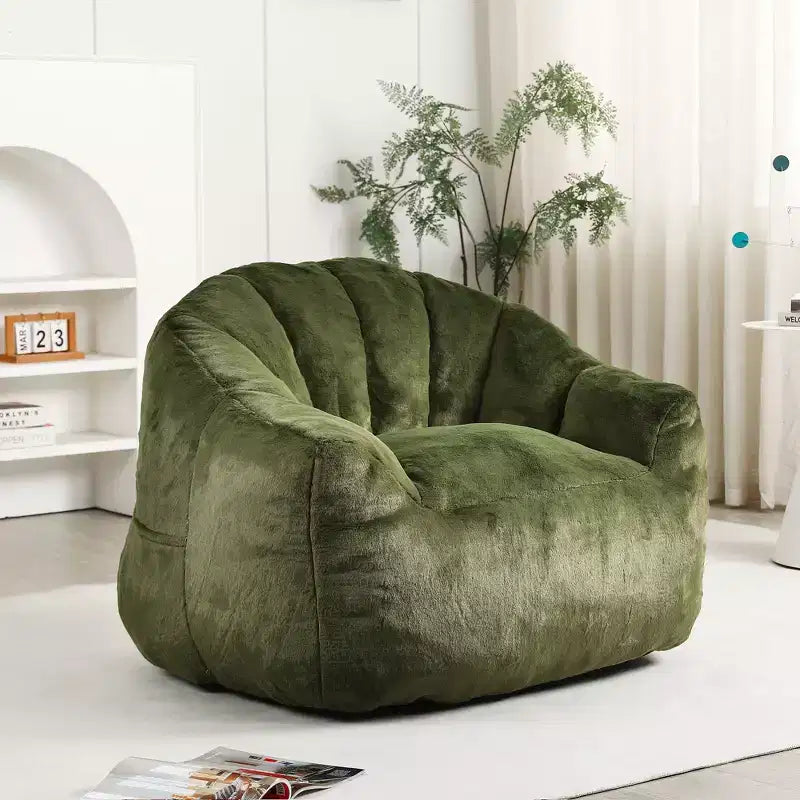 Fauteuil poire avec accoudoirs, rembourré en mousse haute densité. Canapé paresseux, chaise confortable pour adultes dans le salon ou la chambre à coucher pour la lecture.