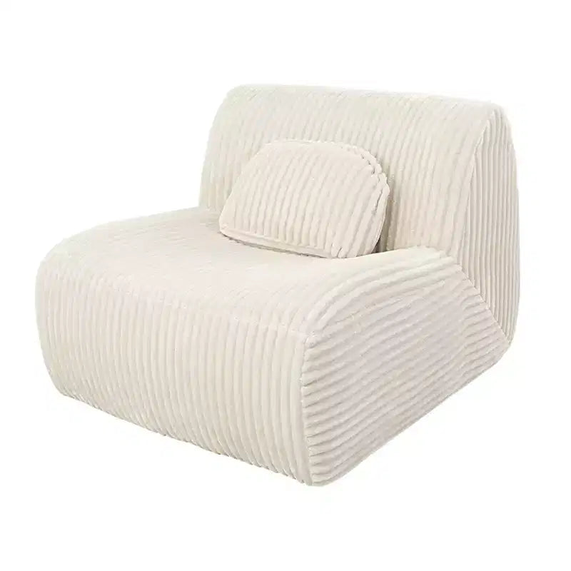 Canapé de salon beige 102x91x75cm, fauteuil moelleux et confortable en éponge pour salon et chambre
