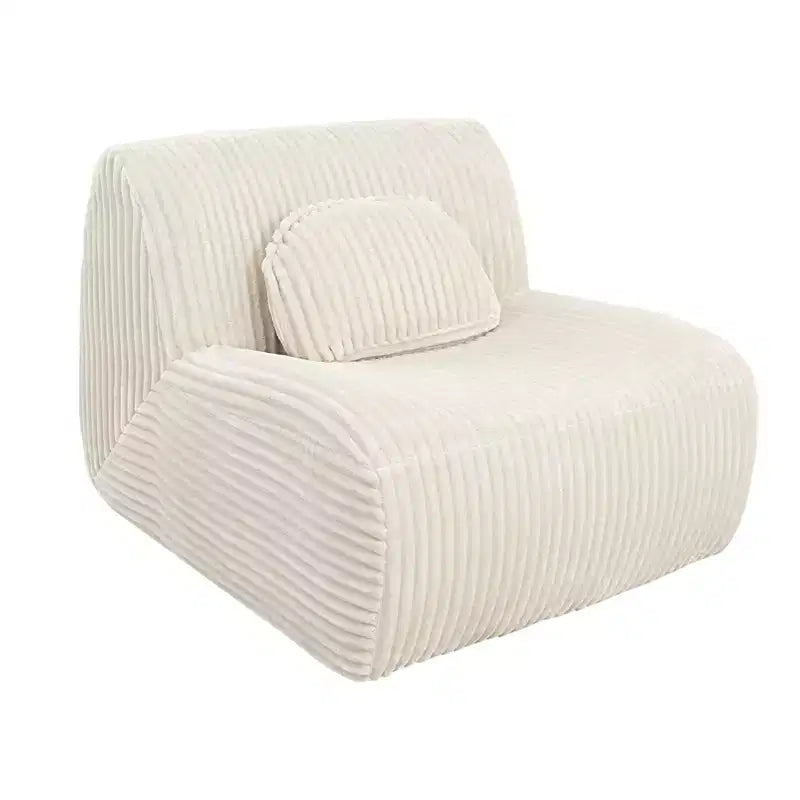 Canapé de salon beige 102x91x75cm, fauteuil moelleux et confortable en éponge pour salon et chambre