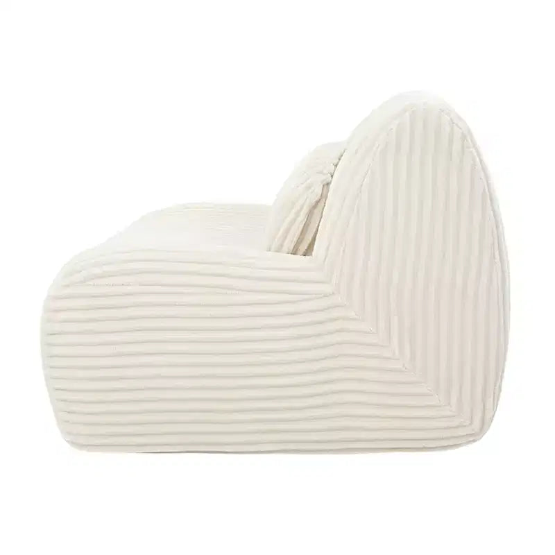 Canapé de salon beige 102x91x75cm, fauteuil moelleux et confortable en éponge pour salon et chambre