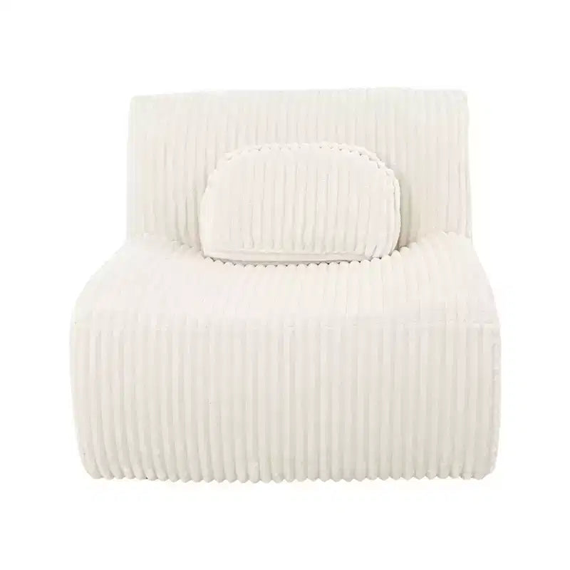 Canapé de salon beige 102x91x75cm, fauteuil moelleux et confortable en éponge pour salon et chambre