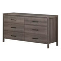 South Shore Tassio 5 Drawer Chest Weathered Oak: Modern Country Style, Metal Slides, 25 lb Capacity per Drawer