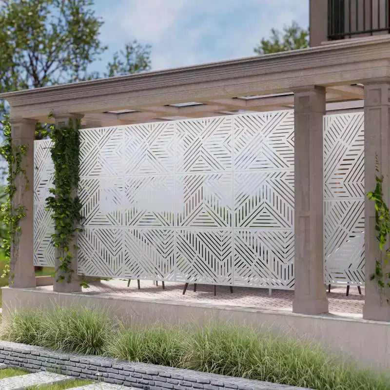 Écran d'intimité extérieur en métal, autoportant, décoratif pour patio