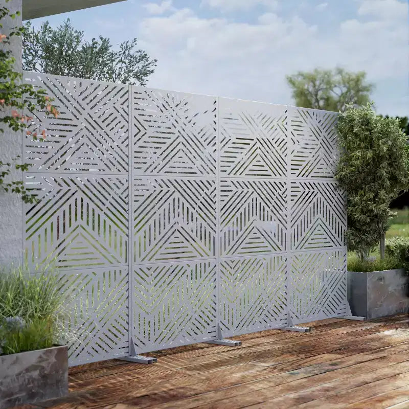 Écran d'intimité extérieur en métal, autoportant, décoratif pour patio