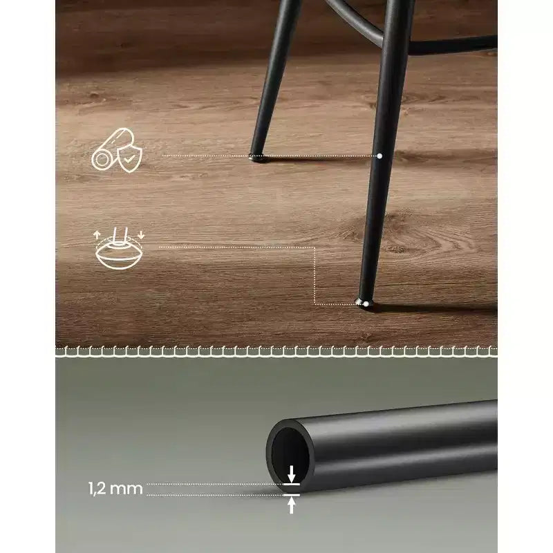 Collection - Tabourets de bar (lot de 2), tabourets de bar pivotants hauteur comptoir avec dossier, en cuir synthétique avec surpiqûres